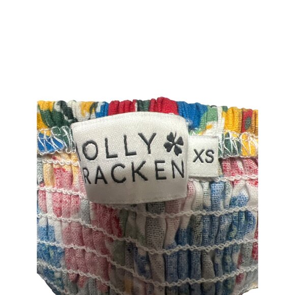 Molly Bracken Bright Color Floral Crop Bandeau Top - Picture 5 of 6